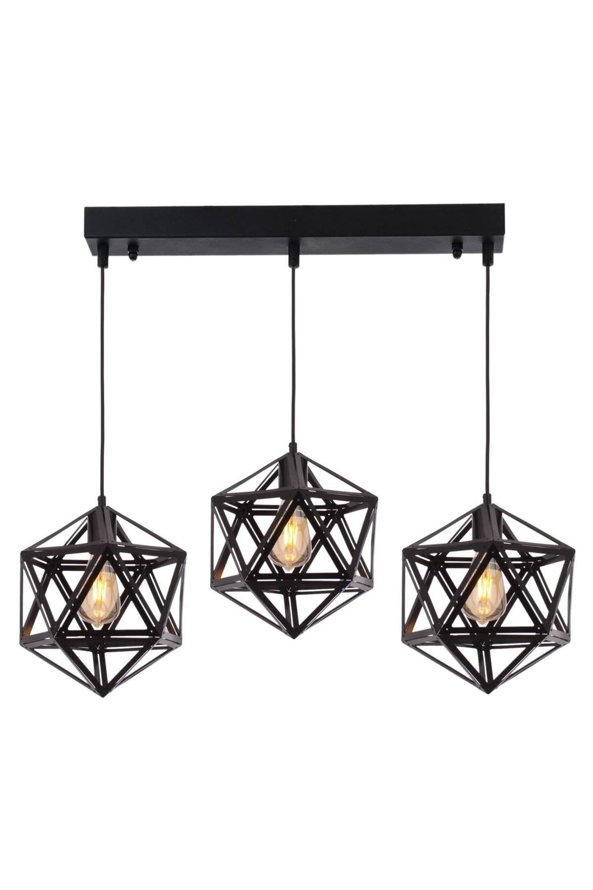 Astral Modern Avize E27 36W 65x25cm Metal Siyah Avonni-AV-65032-3Y-BSY
