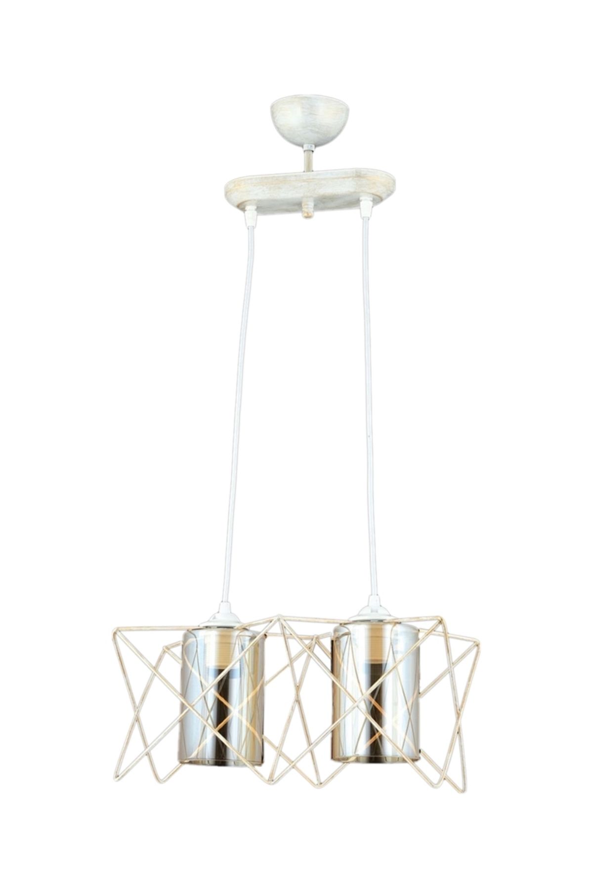 Prizma Modern Avize E27 24W 40x20cm Metal Krem Dorbien-AV-65076-2Y-KRM