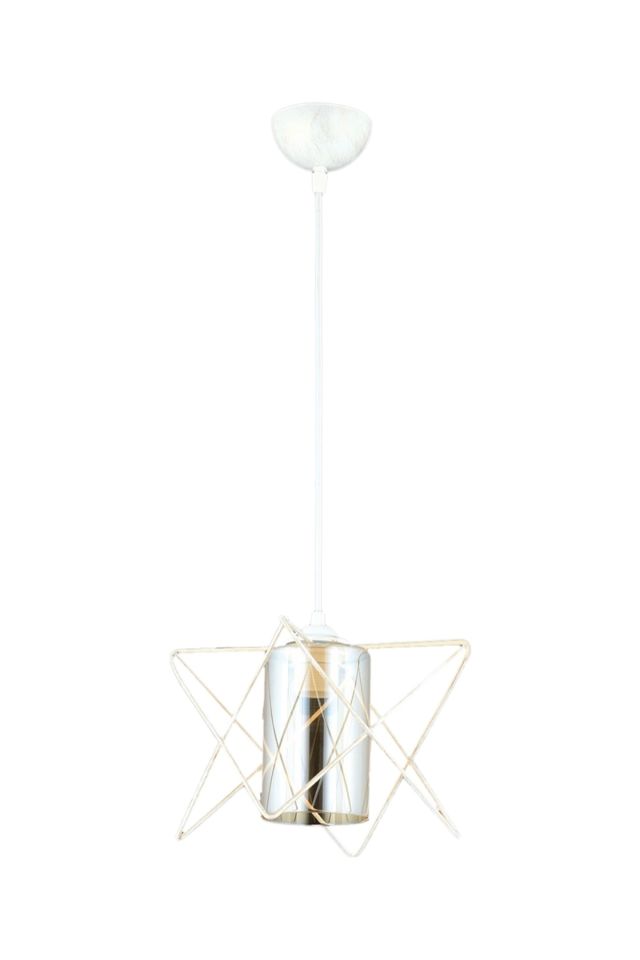 Prizma Modern Avize E27 12W 20x20cm Metal Krem Dorbien-AV-65076-KRM