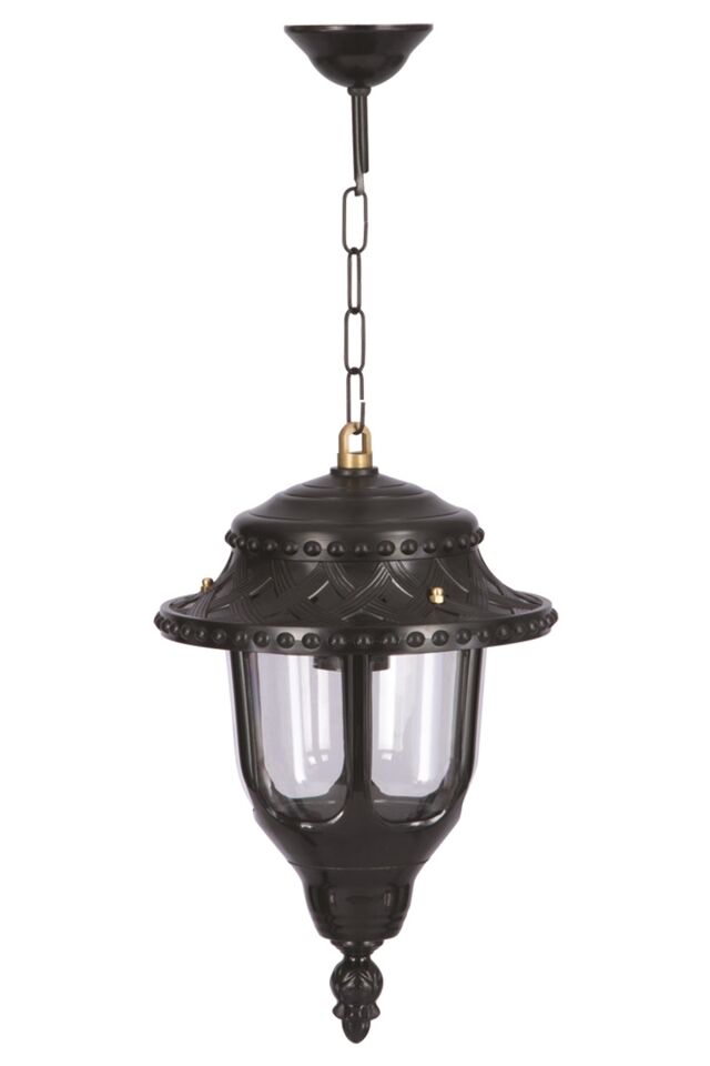 Bahçe Fenerleri E27 12W 25cm ABS Siyah Dorbien-BFE-68180-BSY
