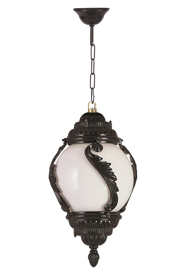 Bahçe Fenerleri E27 12W 30cm ABS Siyah Dorbien-BFE-68182-BSY