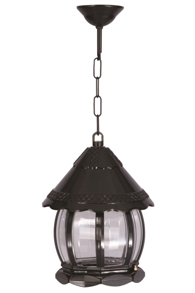Bahçe Fenerleri E27 12W 20cm ABS Siyah Dorbien-BFE-68184-BSY