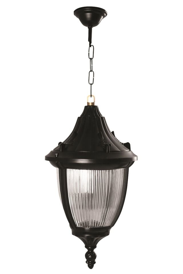 Bahçe Fenerleri E27 12W 35cm ABS Siyah Dorbien-BFE-68186-BSY-M1
