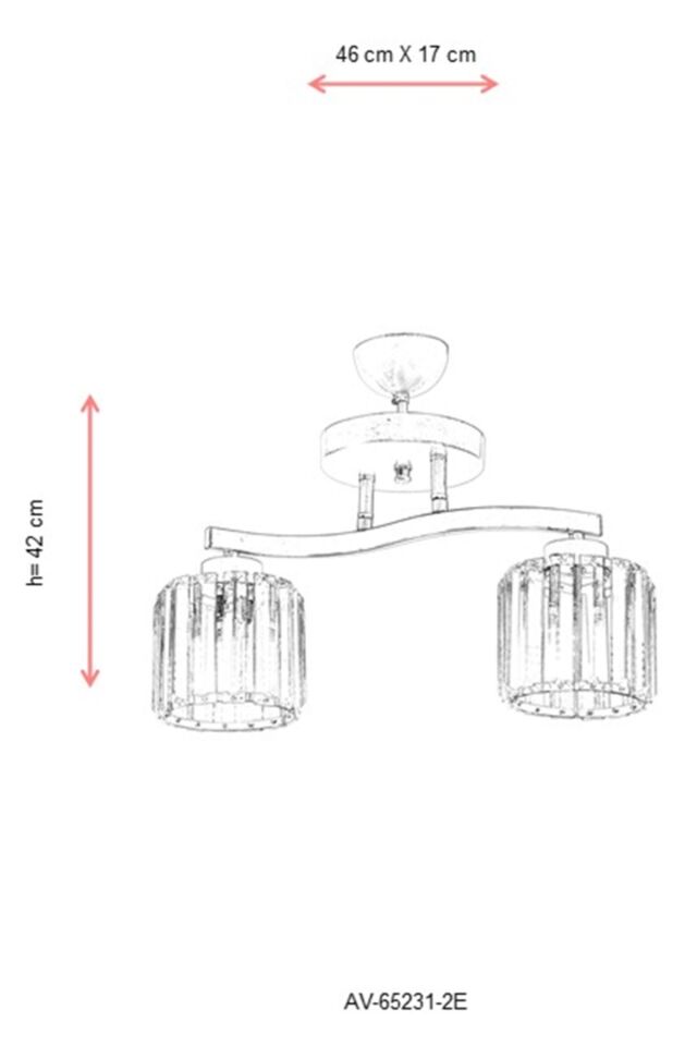 Paste Modern Avize E27 24W 46x17cm Metal Eskitme Dorbien-AV-65231-2E