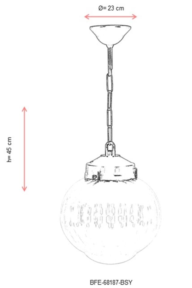 Bahçe Fenerleri E27 12W 23cm ABS Siyah Dorbien-BFE-68187-BSY