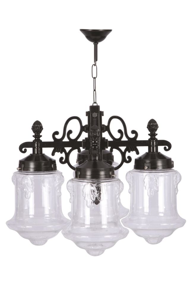 Bahçe Fenerleri E27 48W 55cm ABS Siyah Dorbien-BFE-68189-4BSY