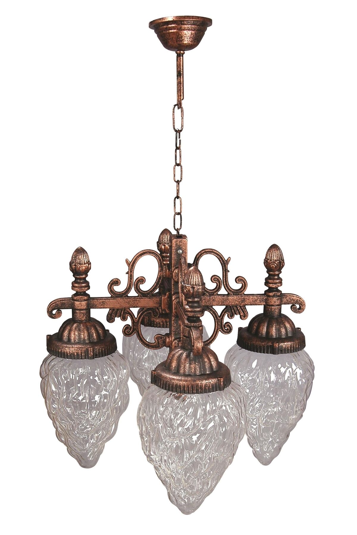 Bahçe Fenerleri E27 48W 55cm ABS Kahverengi Dorbien-BFE-68191-4BKR