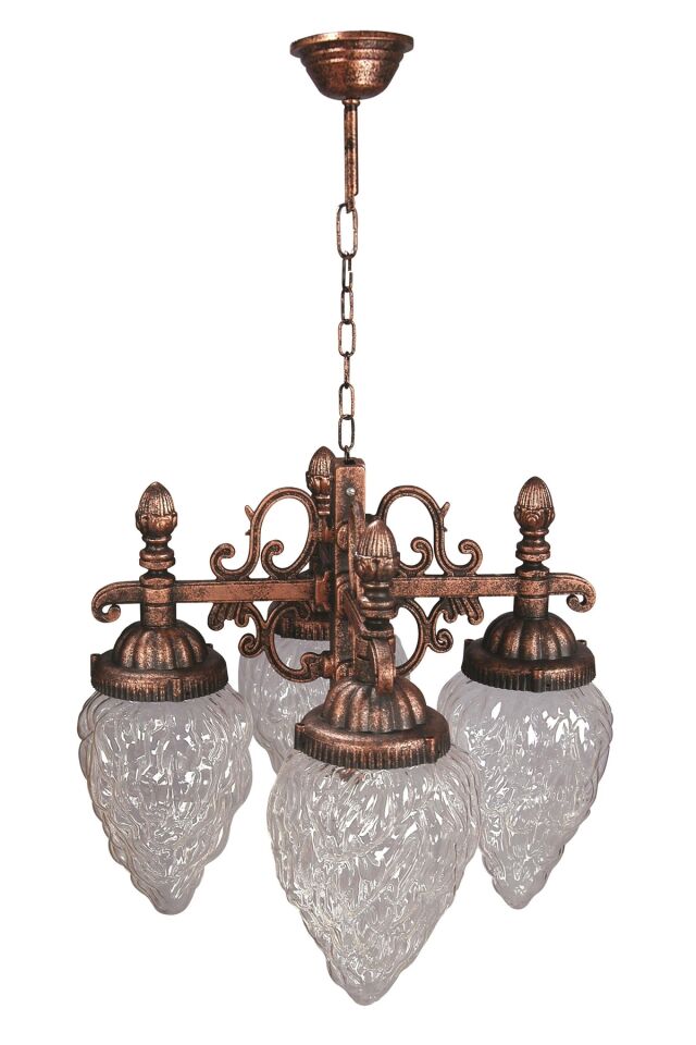 Bahçe Fenerleri E27 48W 55cm ABS Kahverengi Dorbien-BFE-68191-4BKR