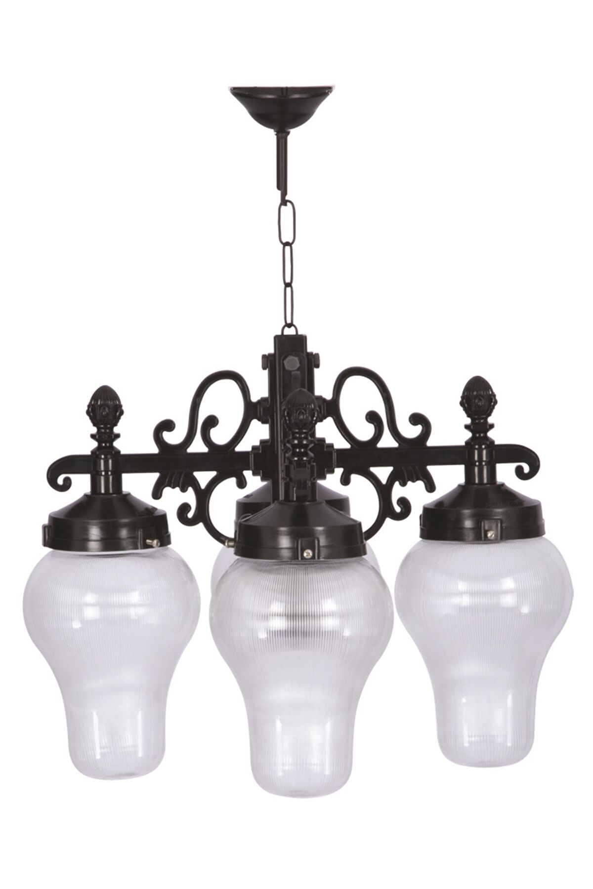 Bahçe Fenerleri E27 48W 55cm ABS Siyah Dorbien-BFE-68192-4BSY