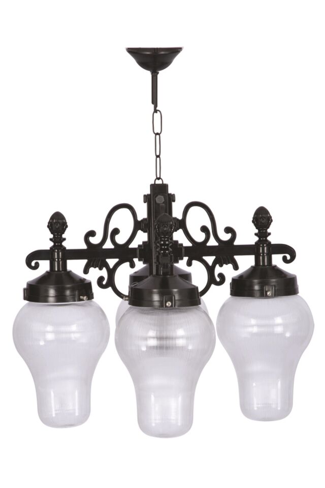 Bahçe Fenerleri E27 48W 55cm ABS Siyah Dorbien-BFE-68192-4BSY