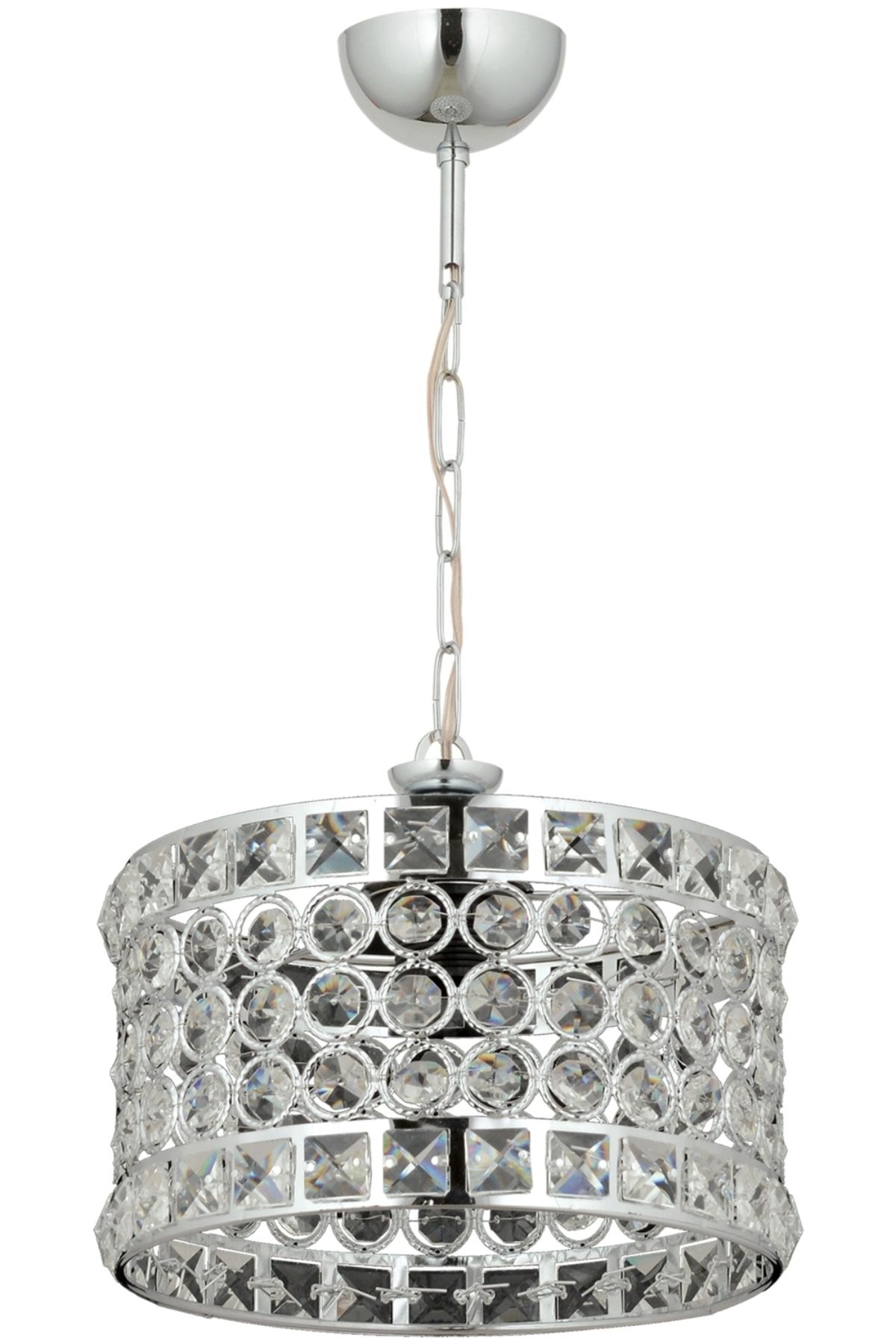 Göz Klasik Avize E27 36W 25cm Metal Krom Dorbien-AV-65240-3K