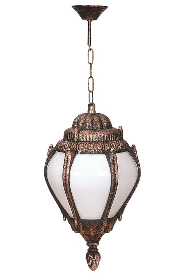 Bahçe Fenerleri E27 12W 20cm ABS Kahverengi Dorbien-BFE-68202-BKR-OP