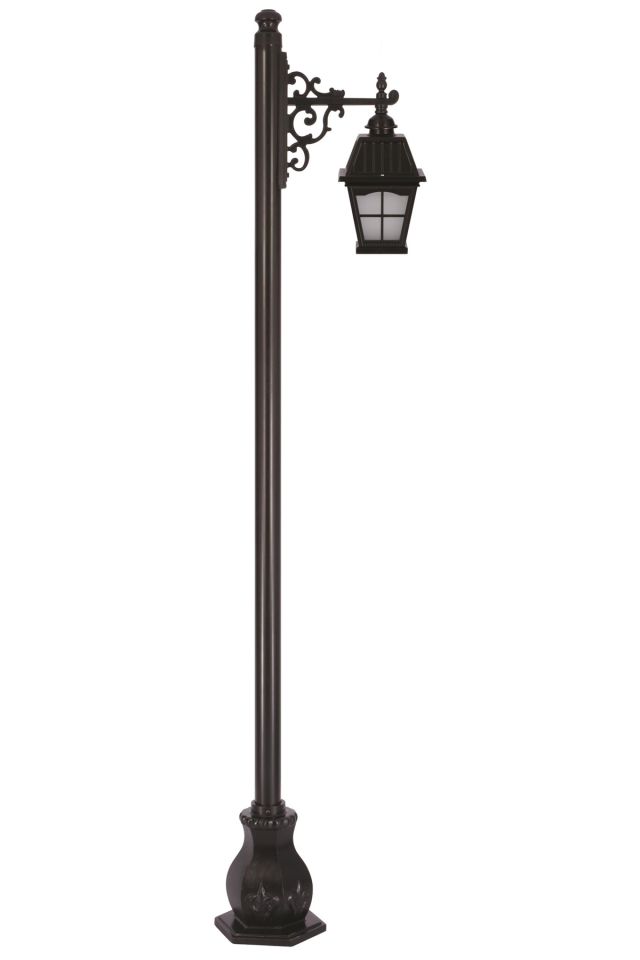 Bahçe Direkleri E27 12W 50x23cm Alüminyum Siyah Dorbien-BDR-68039-1BSY-M1-OP