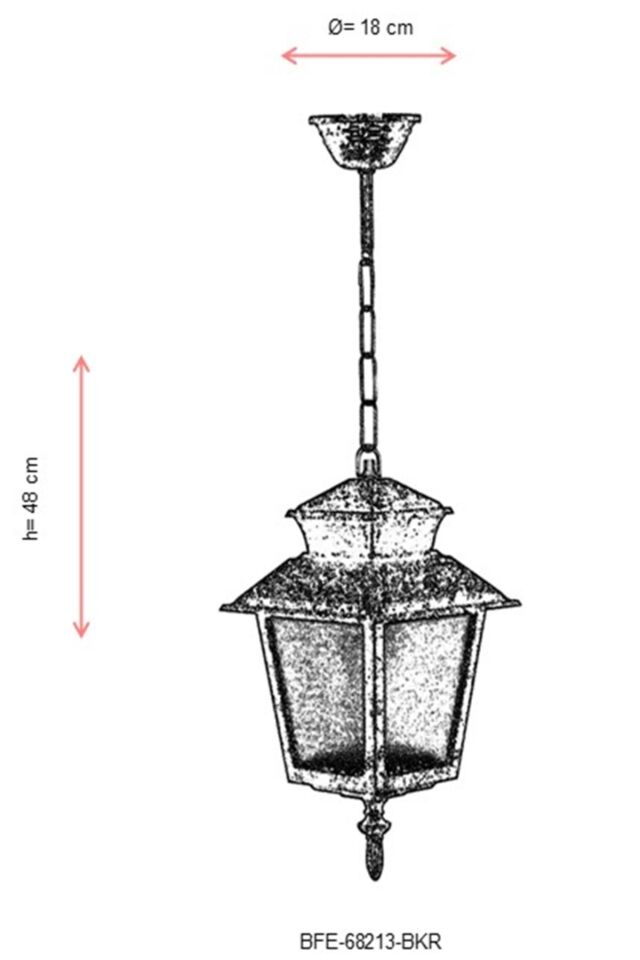 Bahçe Fenerleri E27 12W 18cm ABS Kahverengi Dorbien-BFE-68213-BKR