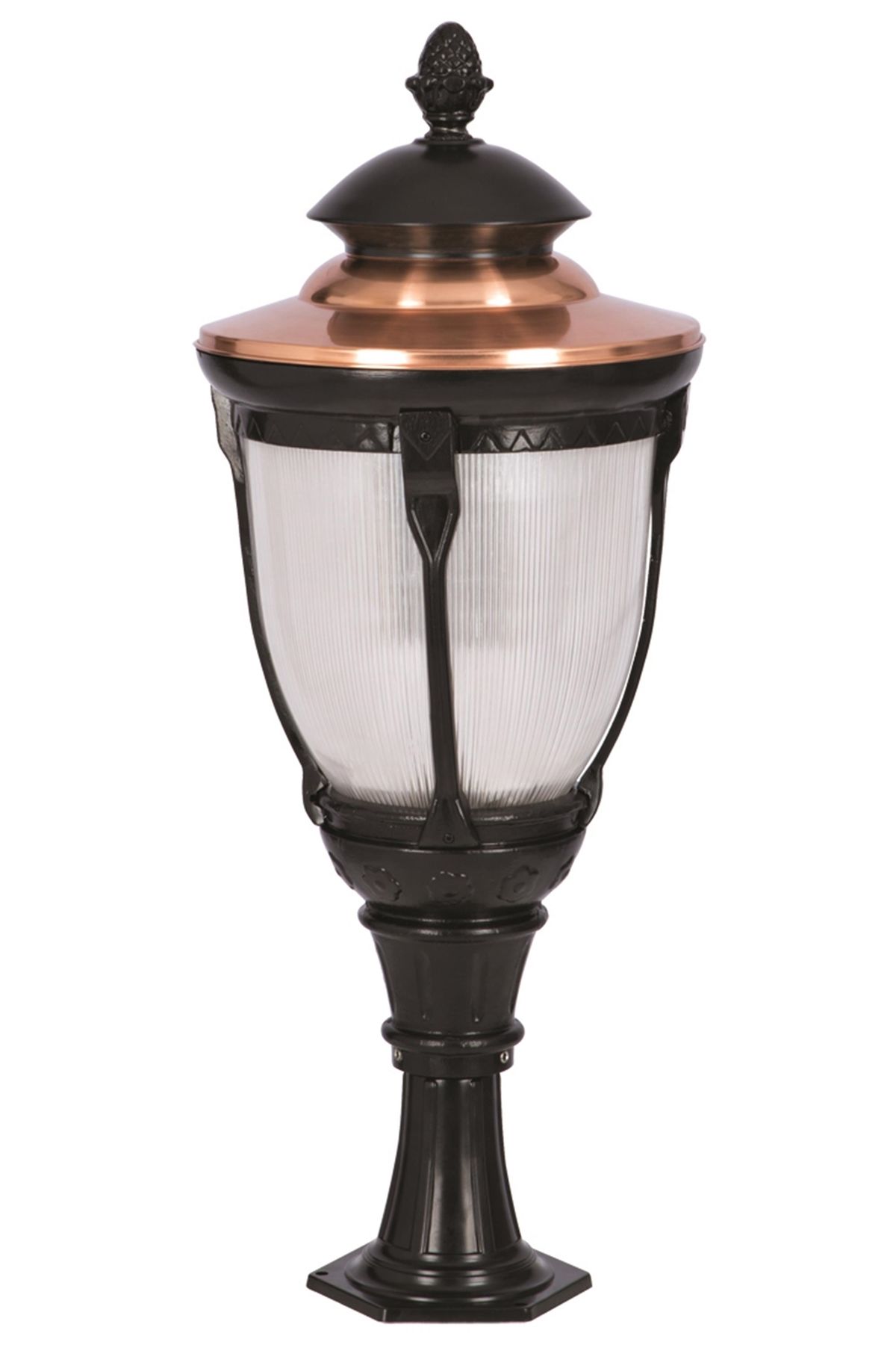 Bahçe Set Üstü Aydınlatma E27 12W 40cm Alüminyum Kahverengi/Siyah Dorbien-BSU-68002-COP