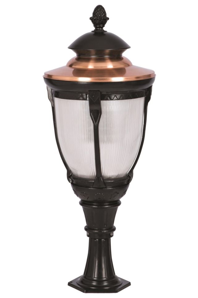 Bahçe Set Üstü Aydınlatma E27 12W 40cm Alüminyum Kahverengi/Siyah Dorbien-BSU-68002-COP