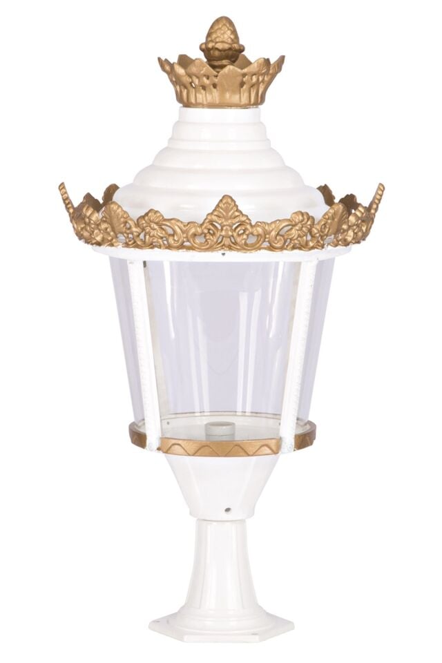 Bahçe Set Üstü Aydınlatma E27 12W 50cm Alüminyum Beyaz/Sarı Dorbien-BSU-68008-BBY