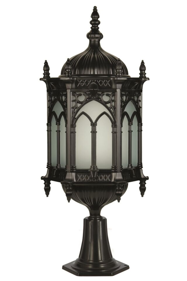 Bahçe Set Üstü Aydınlatma E27 12W 45cm Alüminyum Siyah Dorbien-BSU-68009-BSY-OP