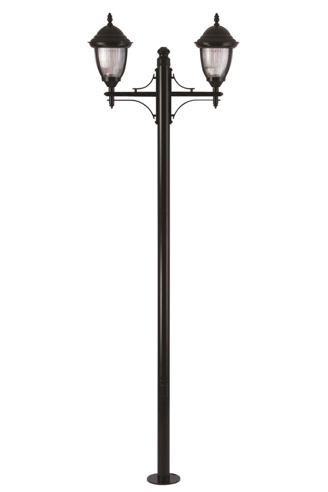 Bahçe Direkleri E27 24W 80x25cm Alüminyum Siyah Dorbien-BDR-68053-2BSY-M2