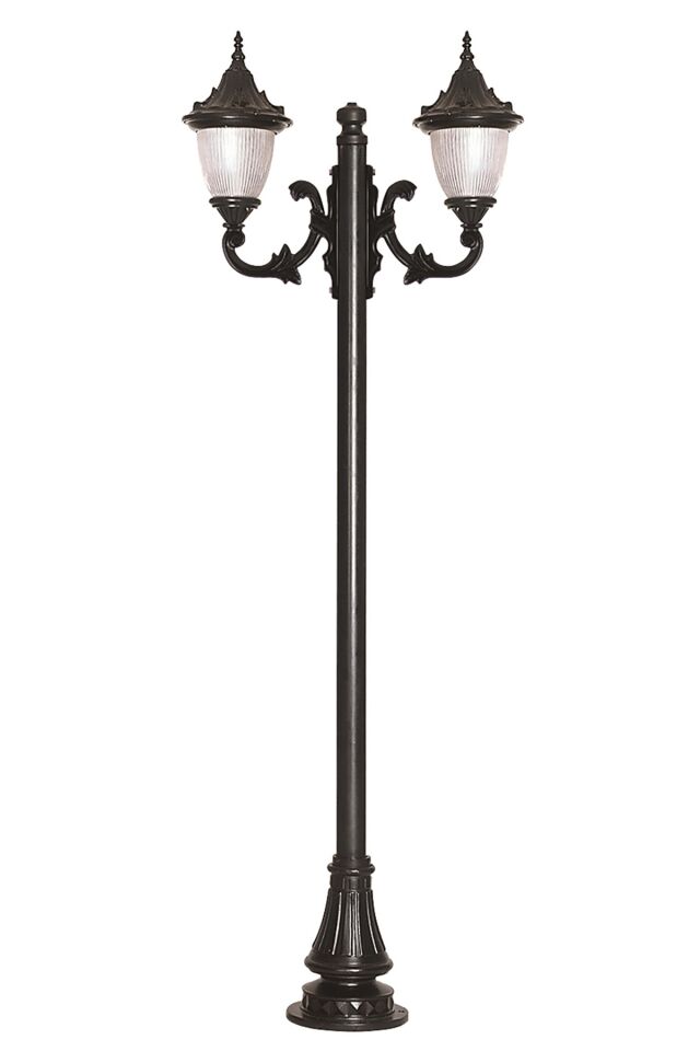 Bahçe Direkleri E27 24W 80x27cm Alüminyum Siyah Dorbien-BDR-68056-2BSY-M1