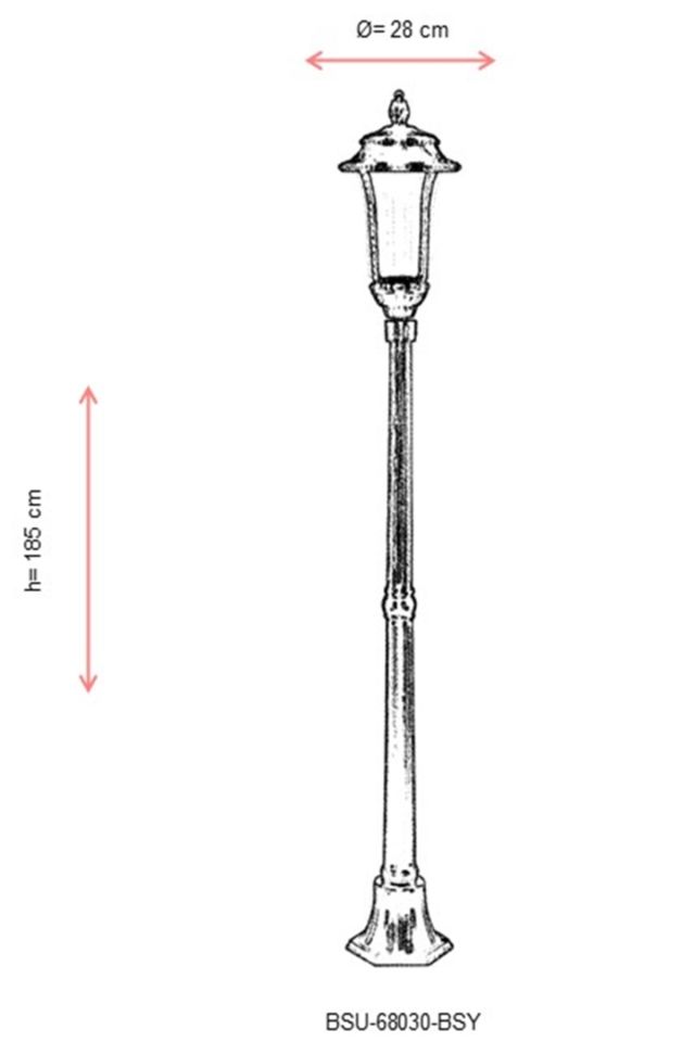 Bahçe Set Üstü Aydınlatma E27 12W 28cm Alüminyum Siyah Dorbien-BSU-68030-BSY