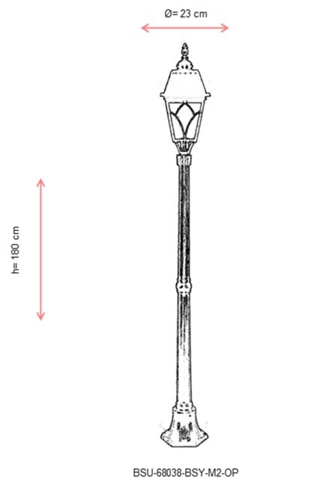 Bahçe Set Üstü Aydınlatma E27 12W 23cm Alüminyum Siyah Dorbien-BSU-68038-BSY-M2-OP