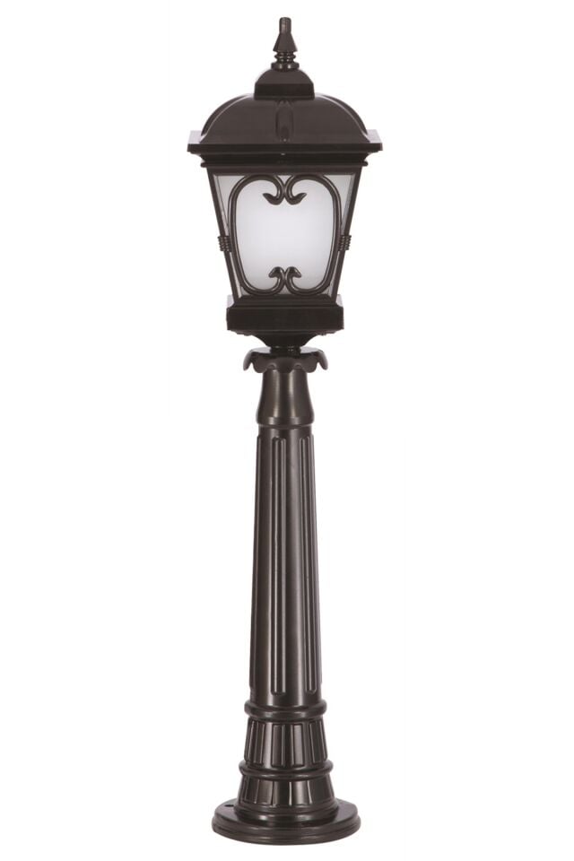 Bahçe Set Üstü Aydınlatma E27 12W 23cm Alüminyum Siyah Dorbien-BSU-68044-BSY-M1-OP