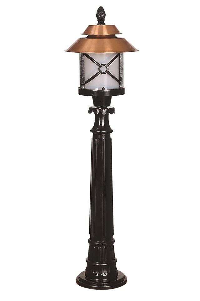 Bahçe Set Üstü Aydınlatma E27 12W 30cm Alüminyum Kahverengi/Siyah Dorbien-BSU-68049-BKR-BOP