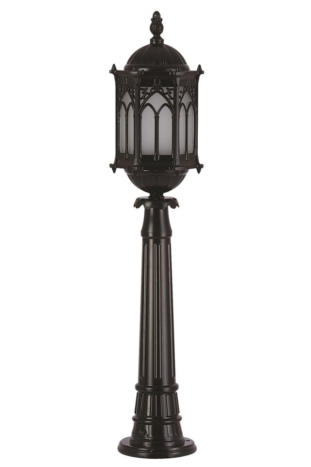 Bahçe Set Üstü Aydınlatma E27 12W 20cm Alüminyum Siyah Dorbien-BSU-68051-BSY-M1-OP