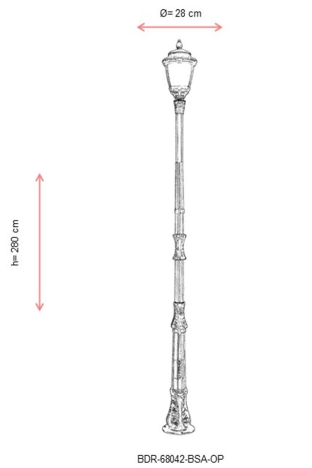 Bahçe Direkleri E27 12W 28cm Alüminyum Sarı Dorbien-BDR-68042-BSA-OP