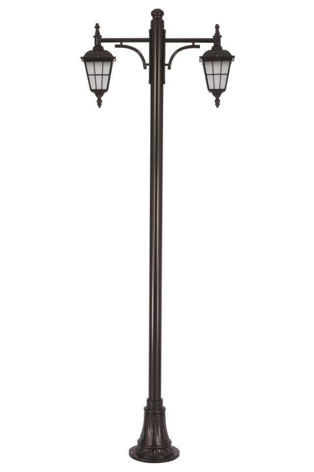 Bahçe Direkleri E27 24W 90x30cm Alüminyum Siyah Dorbien-BDR-68046-2BSY-M1-OP