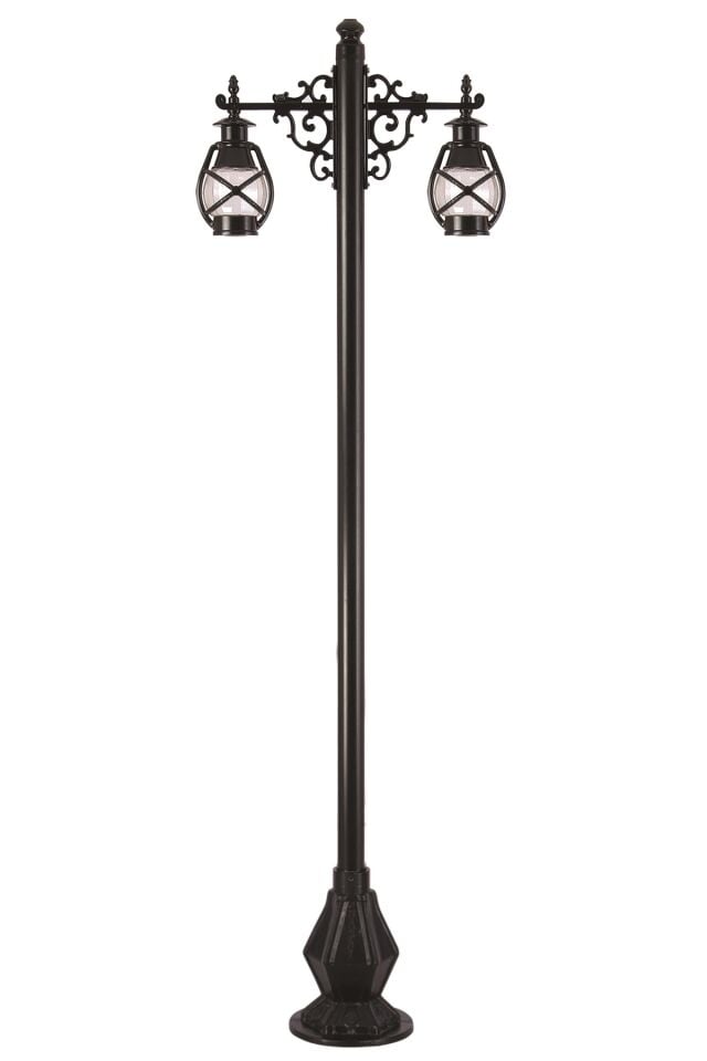 Bahçe Direkleri E27 24W 70x22cm Alüminyum Siyah Dorbien-BDR-68048-2BSY-M1-OP