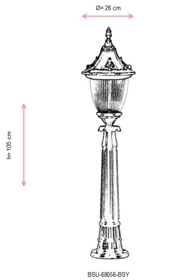 dınlatma E27 12W 26cm Alüminyum Siyah Dorbien-BSU-68056-BSY