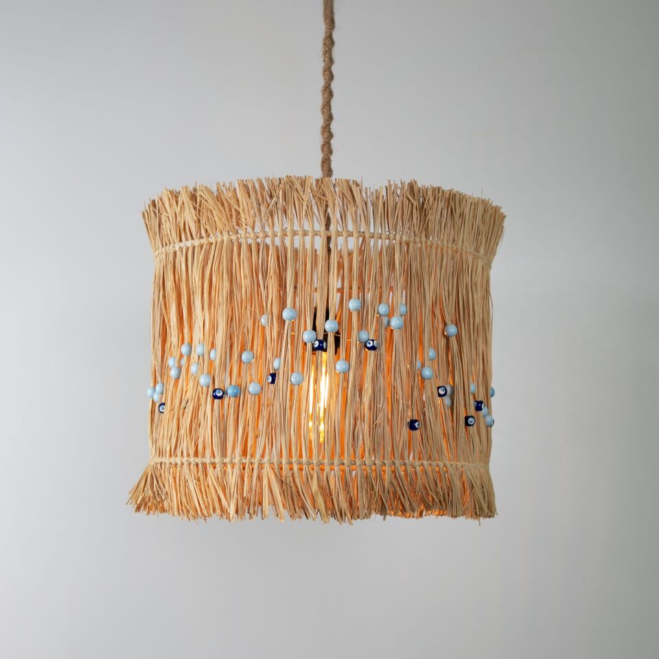 Alaçatı Modern Avize E27 12W 25cm Metal Doğal Dorbien-AV-12302-104