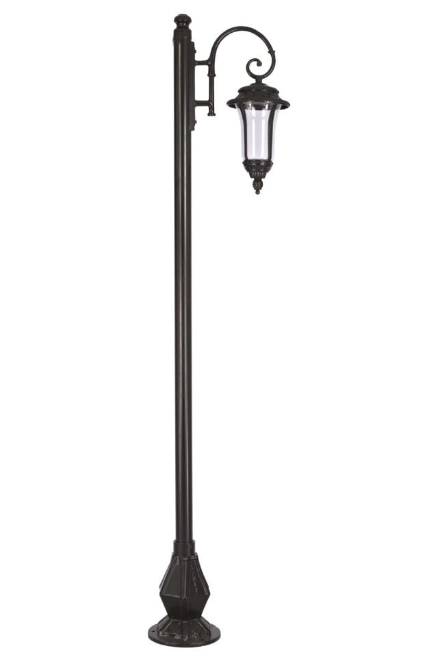 Bahçe Direkleri E27 12W 50x30cm Alüminyum Siyah Dorbien-BDR-68027-1BSY