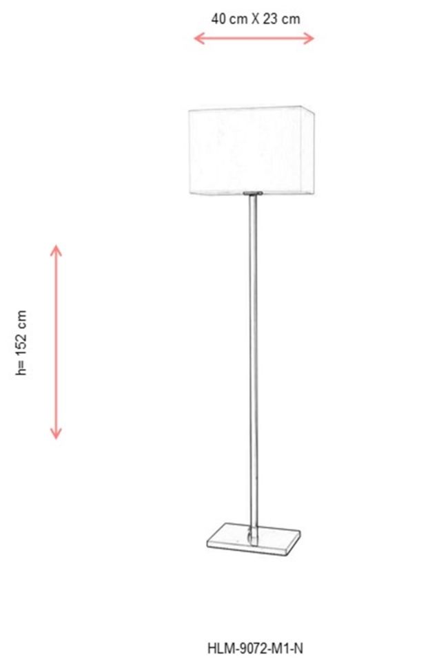 Atlanta Lambader E27 12W 40x23cm Metal Nikel Avonni-HLM-9072-M1-N