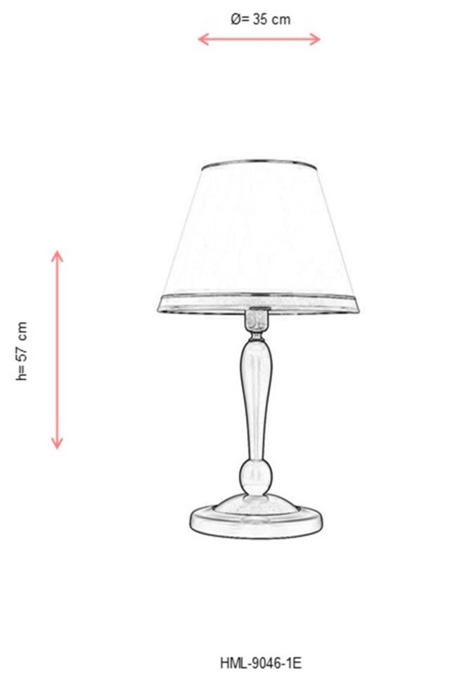 Hülya Abajur E27 12W 35cm Metal Eskitme Avonni-HML-9046-1E