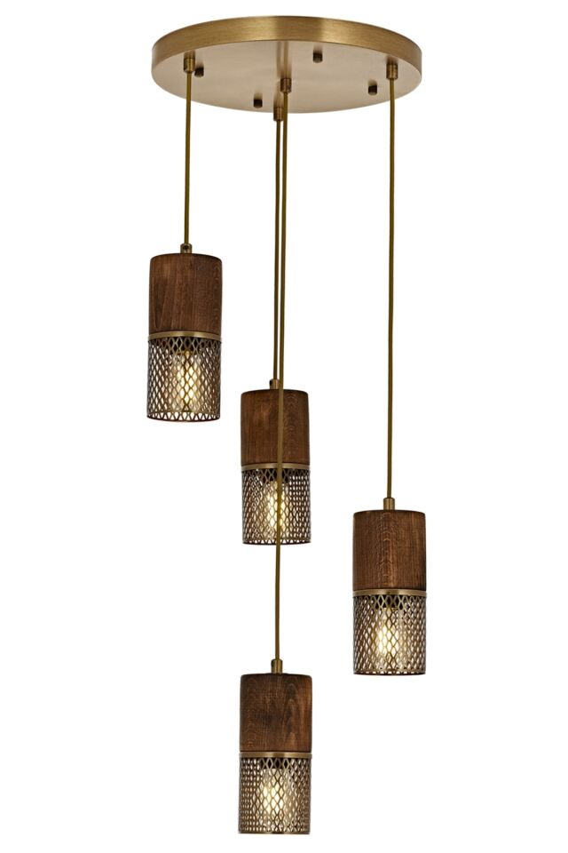 Mikrofon Modern Avize E27 48W 35cm Metal Eskitme Avonni-AV-1830-4ET