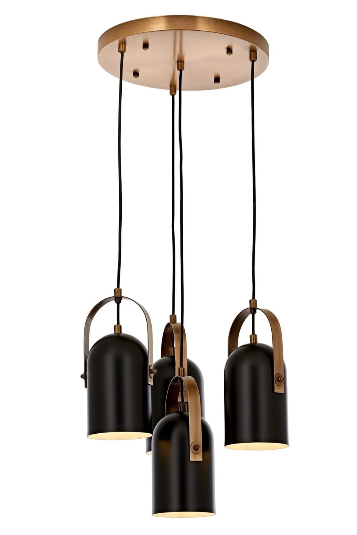 Eggplant Modern Avize E27 48W 35cm Metal Siyah/Eskitme Avonni-AV-1860-4ET