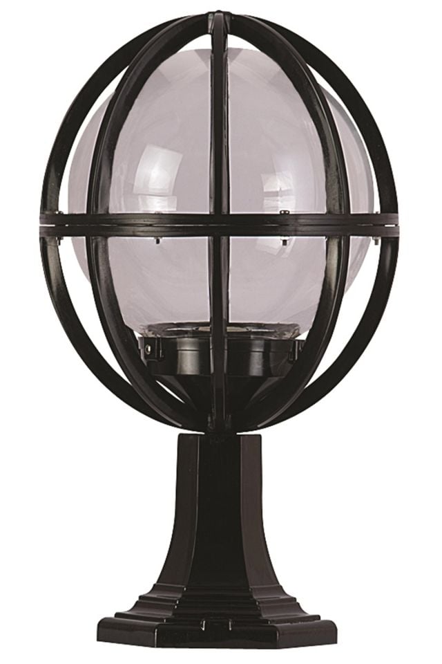 Bahçe Set Üstü Aydınlatma E27 12W 30cm Alüminyum Siyah Dorbien-BSU-68080-M2-KOP