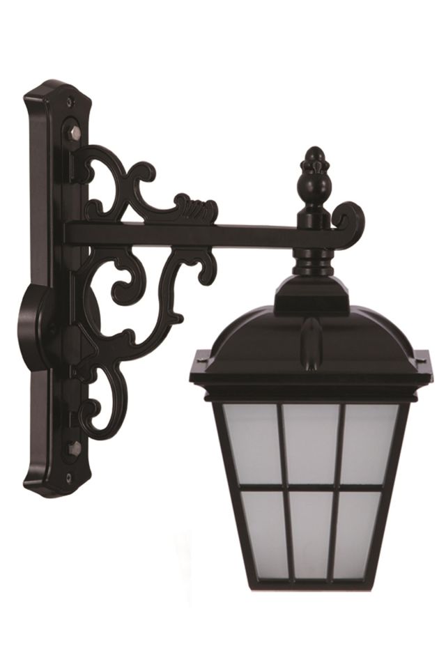 Bahçe Aplik E27 12W 40x23cm Alüminyum Siyah Dorbien-BAP-68046-BSY-M2-OP