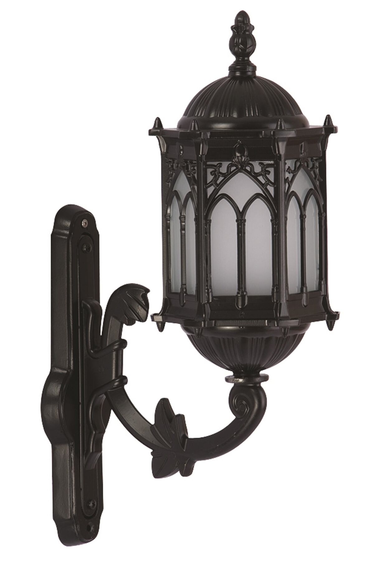 Bahçe Aplik E27 12W 34x20cm Alüminyum Siyah Dorbien-BAP-68051-BSY-M2-OP