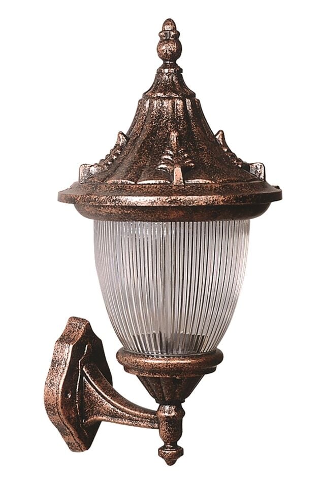 Bahçe Aplik E27 12W 32x26cm Alüminyum Kahverengi Dorbien-BAP-68056-BKR-M2