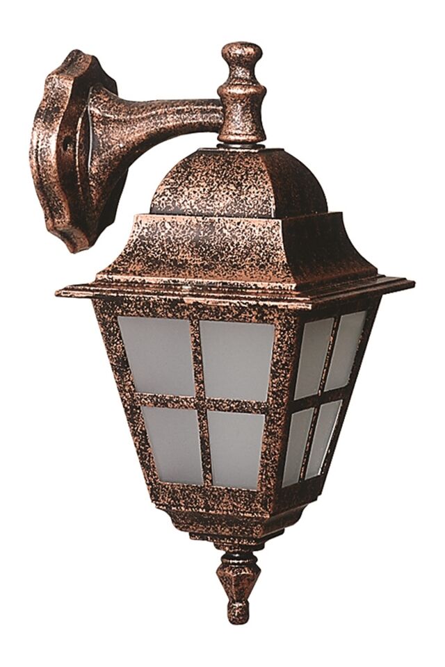Bahçe Aplik E27 12W 25x18cm Alüminyum Kahverengi Dorbien-BAP-68062-BKR-OP