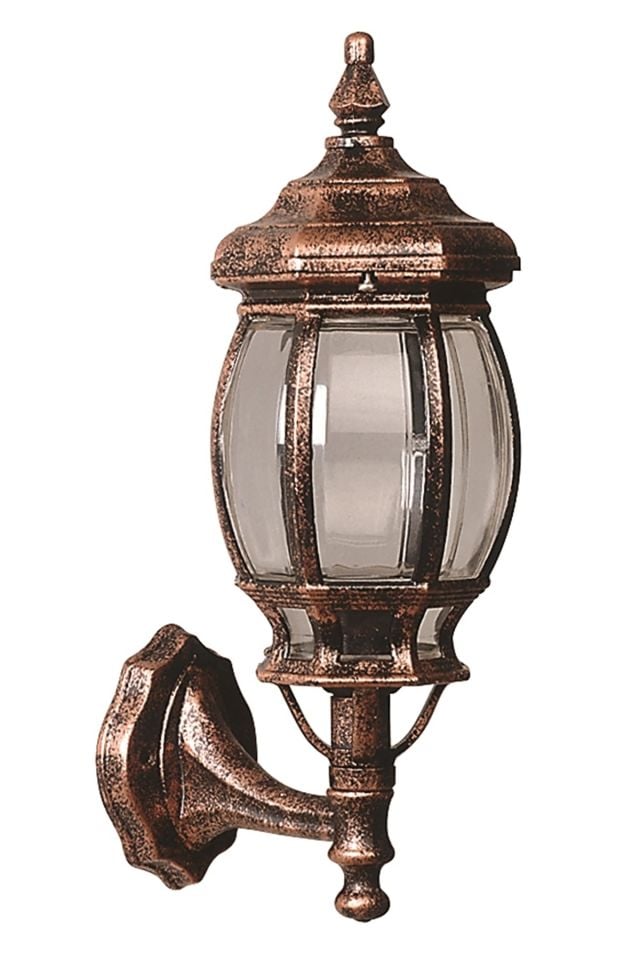 Bahçe Aplik E27 12W 25x20cm Alüminyum Kahverengi Dorbien-BAP-68063-BKR-