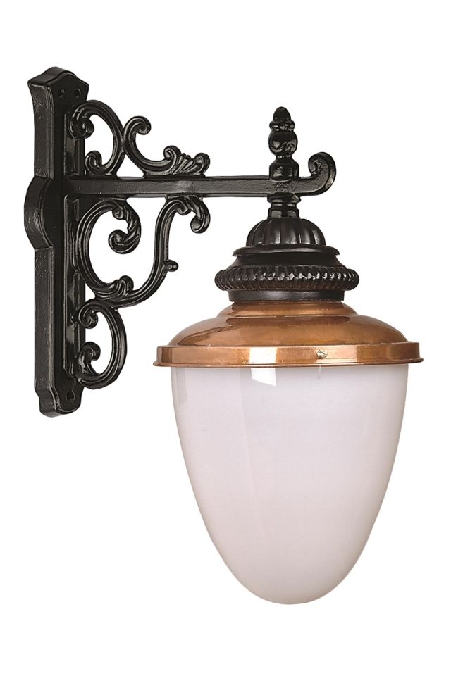 Bahçe Aplik E27 12W 45x20cm Alüminyum Kahverengi/Siyah Dorbien-BAP-68071-BKR-OP