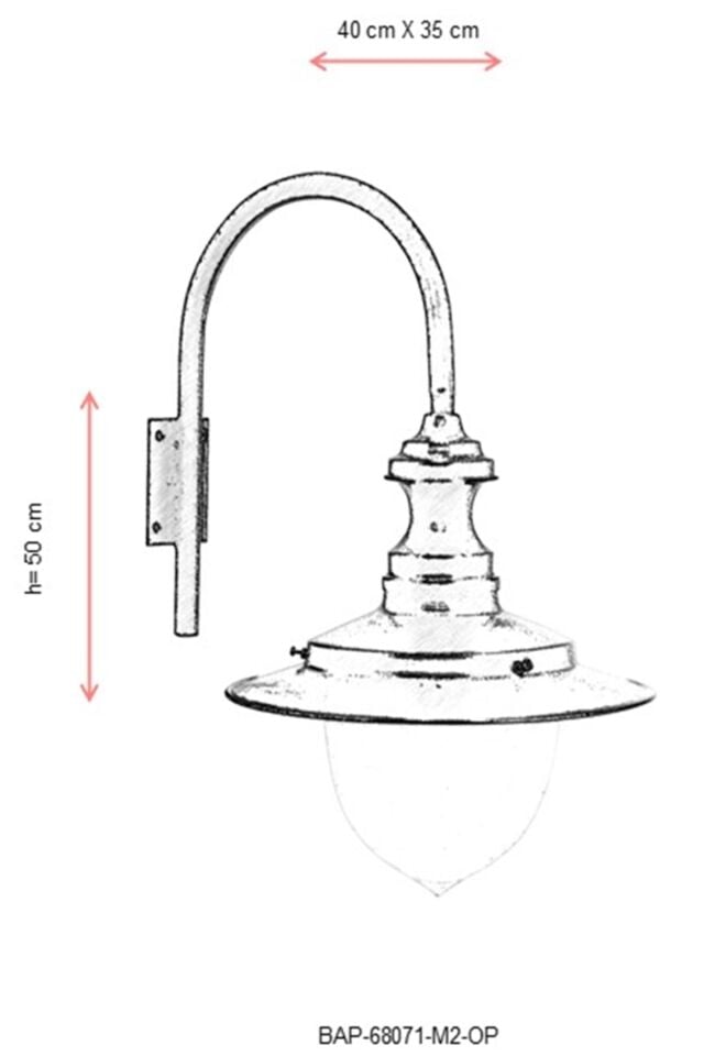 Bahçe Aplik E27 12W 40x35cm Alüminyum Siyah Dorbien-BAP-68071-M2-OP