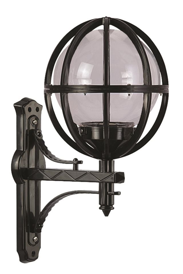 Bahçe Aplik E27 12W 40x30cm ABS Siyah Dorbien-BAP-68080-BSY-M2