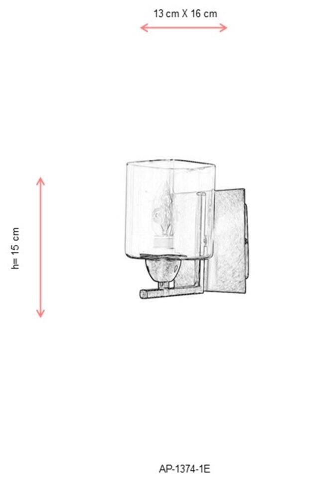 Sena Aplik E27 12W 13x16cm Metal Eskitme Avonni-AP-1374-1E