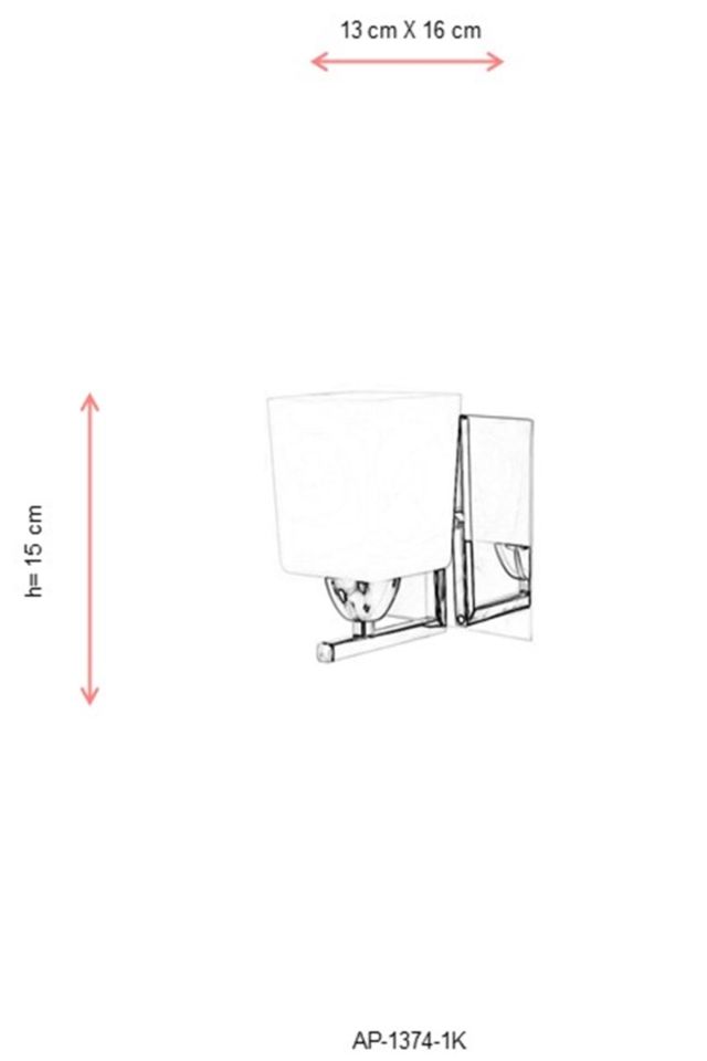 Sena Aplik E27 12W 13x16cm Metal Krom Avonni-AP-1374-1K